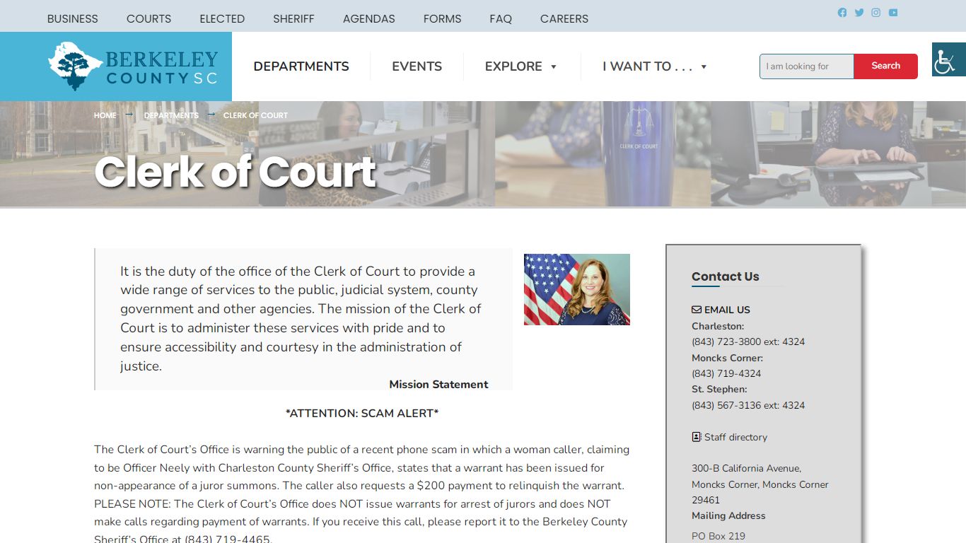 Clerk of Court – Berkeley County Website